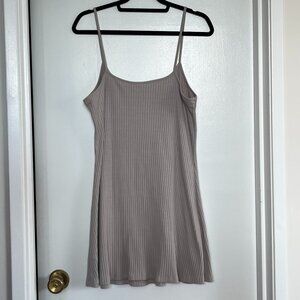 Divided Ribbed Slip Dress